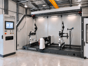 schenck-balancing-machine-industrial-testing.jpg Βιομηχανική μηχανή ζυγοστάθμισης Schenck για ακριβείς μετρήσεις και έλεγχο εξαρτημάτων